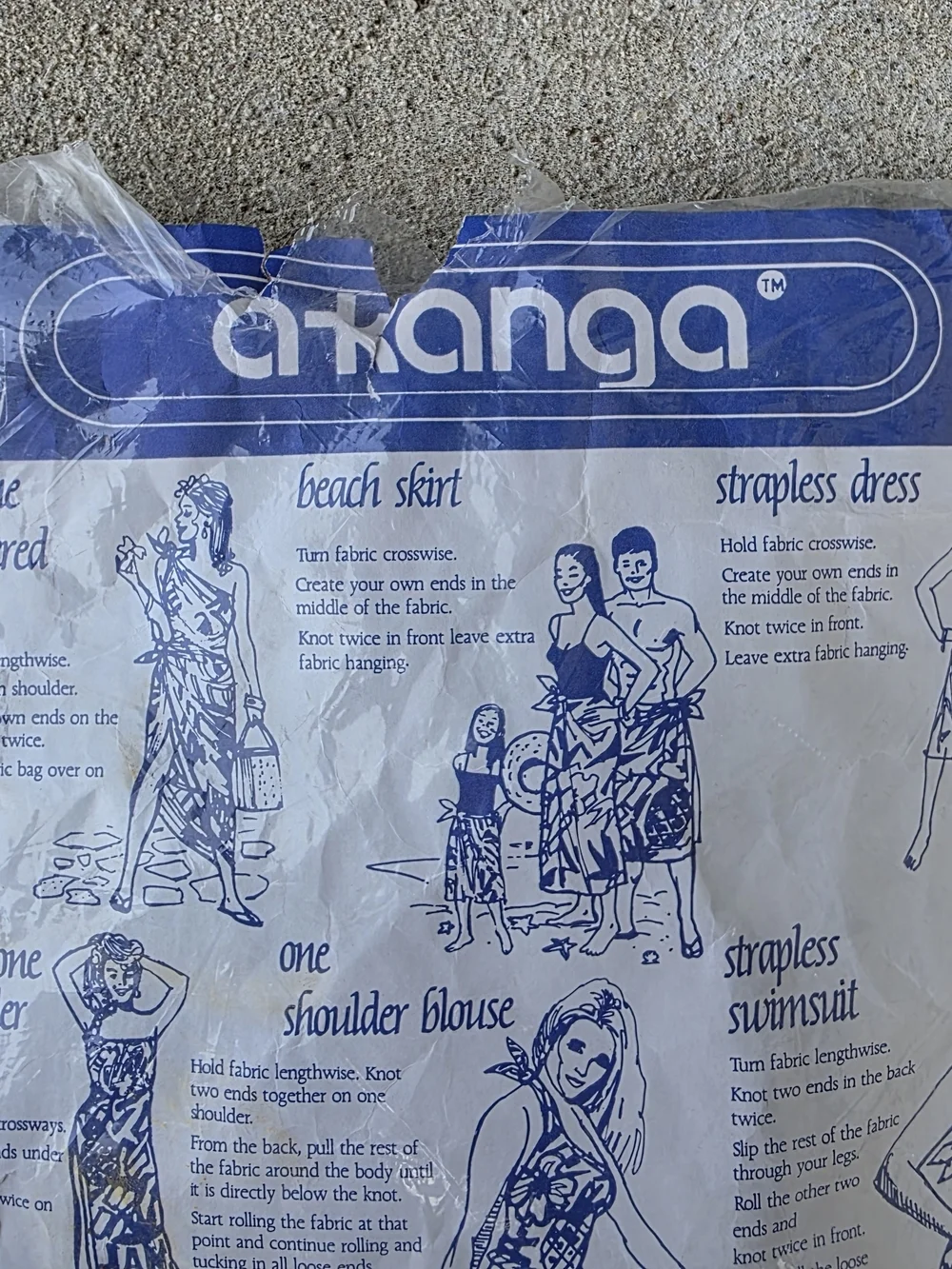 Vintage 80s Jamaica Sarong Wrap A-Kanga Red Black Beach Cover Up